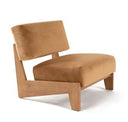 Tucker - Mid-Century Modern Light Grey Fabric + Black Walnut Accent Chair