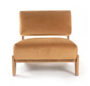 Tucker - Mid-Century Modern Light Grey Fabric + Black Walnut Accent Chair
