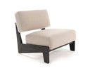 Tucker - Mid-Century Modern Light Grey Fabric + Black Walnut Accent Chair