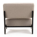 Tucker - Mid-Century Modern Light Grey Fabric + Black Walnut Accent Chair