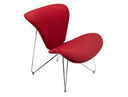 Decatur Mid-Century Red Fabric Accent Chair