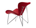 Decatur Mid-Century Red Fabric Accent Chair
