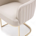 Tyler - Modern Grey + Gold Dining Chair