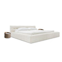 tyree - modern tufted off-white fabric bed