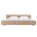 Tyree - Modern Tufted Sand Fabric Bed