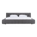 Tyree - Modern Tufted Grey Fabric Bed