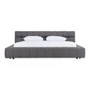 Tyree - Modern Tufted Grey Fabric Bed
