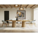 Truman - Mid-Century Modern Grey + Natural Oak Bar Chair (Set of 2)