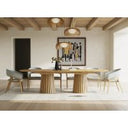 Truman - Mid-Century Modern Natural Oak Extendable Dining Table