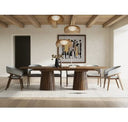 Truman - Mid-Century Modern Grey + Walnut Bar Chair (Set of 2)
