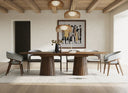 Truman - Mid-Century Modern Walnut Extendable Dining Table + 6 Chairs Set