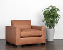 Marseille Camel Leather Armchair Baylor by Matho Sun, view 5
