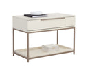 Large Champagne Gold Cream Nightstand Rebel by Matho Sun