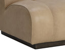 Sahara Sand Leather Lounge Chair Blaise Swivel by Matho Sun, view 5