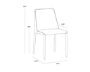 Armour Grey / Dark Slate Dining Chairs set of 2 Renee by Matho Sun, view 7