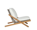 Natural Stinson White Lounge Chair Bari by Matho Sun, view 3