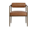 Tan Leather Dining Armchair Ajani by Matho Sun, view 2