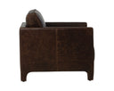 Chocolate Leather Lounge Chair Rodney by Matho Sun, view 3