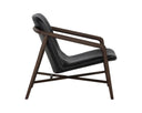 Distressed Brown Brentwood Charcoal Leather Lounge Chair Cinelli by Matho Sun, view 3