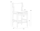 Nubuck Caramel Leather Counter Stool Argus by Matho Sun, view 6