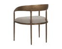 Zenith Taupe Grey Dining Armchair Zanatta by Matho Sun, view 4