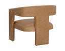 Ludlow Sesame Leather Lounge Chair Cobourg by Matho Sun, view 4