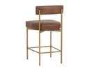 Antique Brass Bravo Cognac Counter Stool Seneca by Matho Sun, view 4