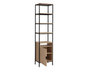 Small Rustic Oak Black Bookcase Ambrose Modular by Matho Sun, view 3