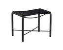 Black Leather Stool Riz by Matho Sun