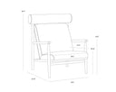 Black Leather Lounge Chair Biko by Matho Sun, view 6