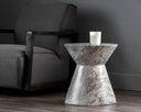 Marble Look Grey End Table Astley by Matho Sun, view 3