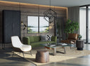 Black Charcoal Grey Table Arden C-Shaped Side by Matho Sun, view 6