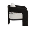 Black Louis Cream Lounge Chair Pylos by Matho Sun, view 3