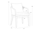 Natural Gracebay Grey Dining Armchair Capri by Matho Sun, view 8