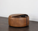 Tobacco Tan / Autumn Chestnut Storage Ottoman Borelli Wheeled by Matho Sun, view 6
