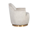 Nono Cream Lounge Chair Casey Swivel by Matho Sun, view 3