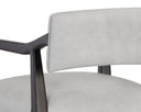 Saloon Light Grey Leather Barstool Keagan by Matho Sun, view 7