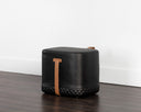 Napa Black / Napa Cognac Ottoman Axio by Matho Sun, view 4
