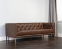 Vintage Caramel Leather Sofa Westin by Matho Sun, view 3
