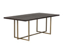 Antique Brass Dark Mango 79" Dining Table Jade by Matho Sun, view 3