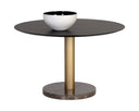 Gold Grey Marble / Charcoal Grey 48" Dining Table Monaco by Matho Sun