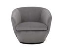 Antonio Charcoal Lounge Chair Treviso Swivel by Matho Sun, view 2