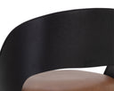 Black Cognac Leather Counter Stool Dezirae by Matho Sun, view 7
