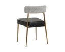 Gold Bravo Black / Helios Check Black Dining Chairs set of 2 Ashwin Stackable by Matho Sun, view 4