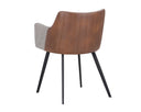 November Grey / Bravo Cognac Dining Armchair Griffin by Matho Sun, view 4