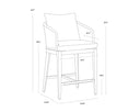 Natural Gracebay Grey Counter Stool Capri by Matho Sun, view 8