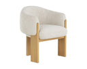 Rustic Oak Dove Cream Dining Armchair Trine by Matho Sun