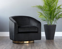 Gold Black Sky Lounge Chair Hazel Swivel by Matho Sun, view 5