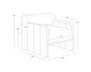 Rustic Oak Eclipse White Lounge Chair Coburn by Matho Sun, view 8