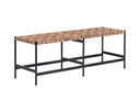 Suede Light Tan Leather Bench Omari by Matho Sun